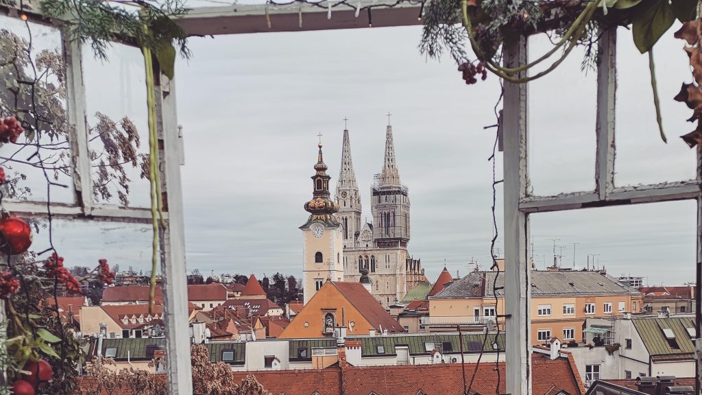 View of the Zagreb Cathedral from Upper Town
