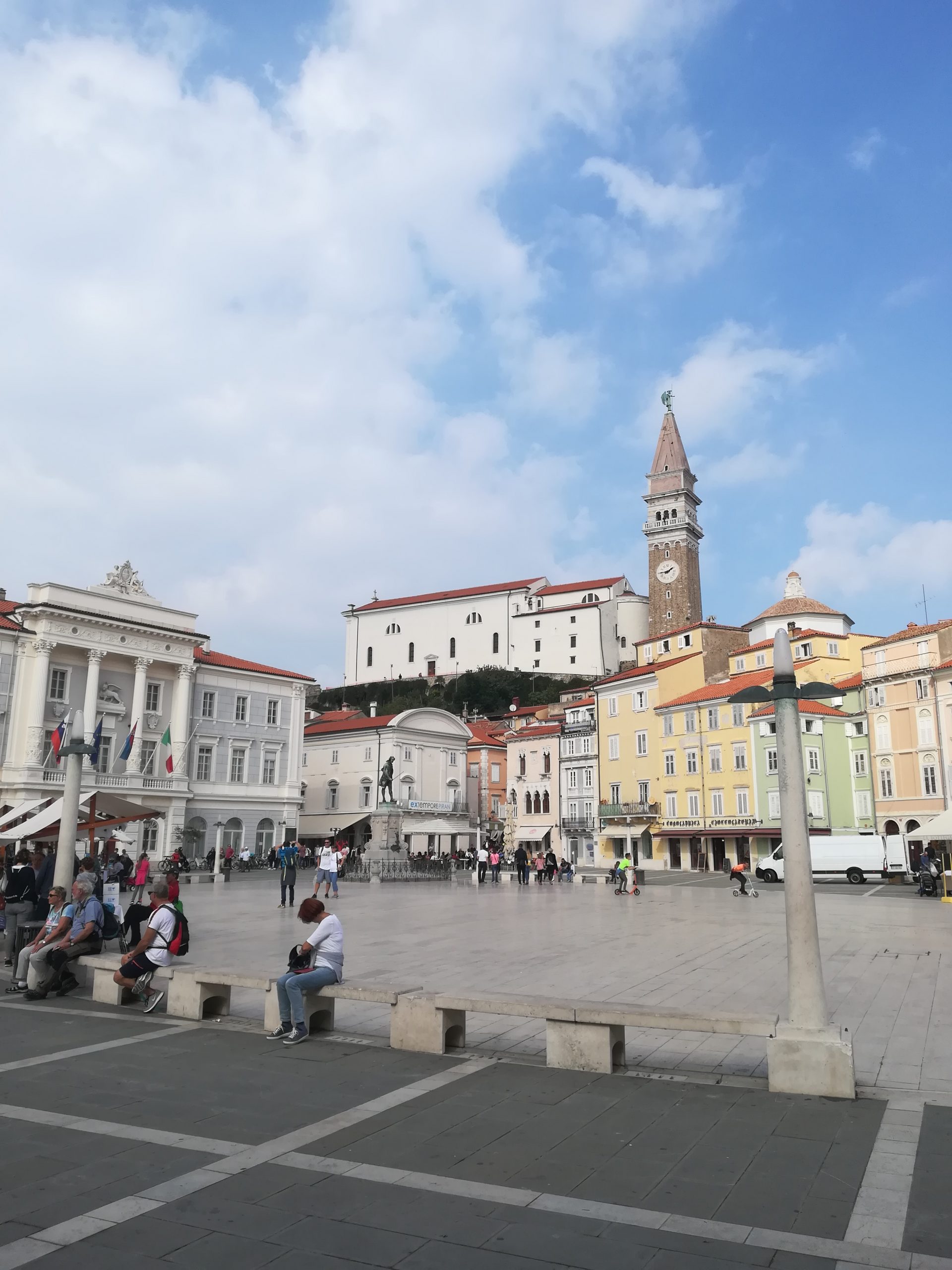 Tartini square in Piran town, Slovenia